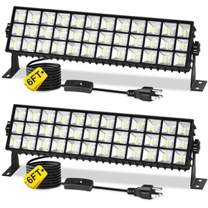 2Pack 100W Shop Light, 11000LM 6000K Daylight White Super Brighter LED Shop L... - Picture 1 of 7