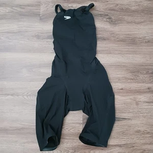 Speedo LZR Racer Elite 2 Fastskin kneeskin swimsuit Sz Usa 27 Black 10892 - Picture 1 of 5