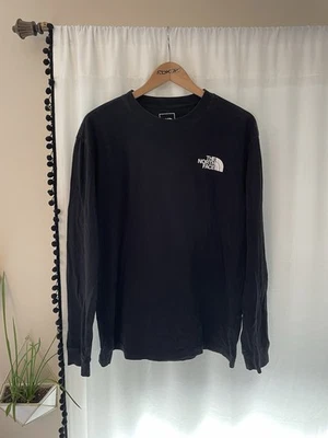 CAMISETA MANGA LARGA THE NORTH FACE HOMBRE L GRANDE NEGRA ROJA LOGO TNF Foto 1 de 4