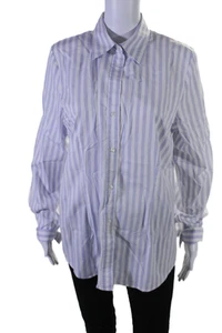 Gant Women's Collared Long Sleeves Button Down Shirt Purple Striped Size 14 - Picture 1 of 6