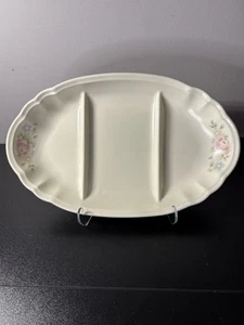 Vintage Pfaltzgraff Tea Rose Pattern 3 Part Relish Tray 12”x7.5” - Picture 1 of 10