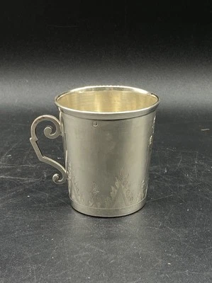 84 Copa Imperial Rusa de Plata con Mango Iniciales Grabadas Art Deco Foto 1 de 4