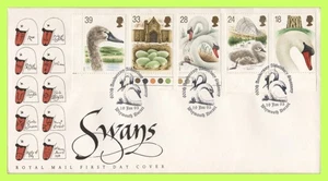 G.B. 1993 Swans set on u/a Royal Mail First Day Cover, Weymouth Dorset - Picture 1 of 1
