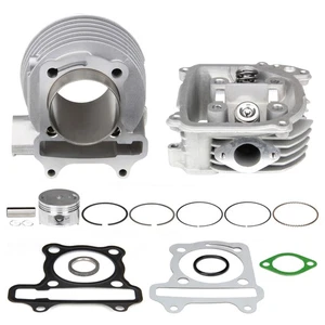 Cylinder kit + cylinder head 150ccm with SLS for GY6 QMJ Benzhou Rex Jonway - Picture 1 of 18