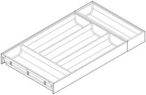 Blum ZC7S550BS3 AMBIA-LINE 22 Zoll Besteck Schubladeneinsatz - grau - Bild 1 von 2