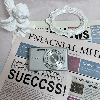 Sony Cyber-Shot DSC-W830 Silver 20.1MP 8x Zoom Digital Camera English w/Battery - Image 1 of 4