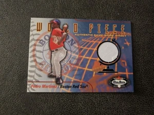 2003 FLEER BOX SCORE PEDRO MARTINEZ WORLD PIECE GAME USED RELIC RED SOX CREASE! - Picture 1 of 3