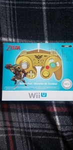 Nintendo Wii U Hori Battle Pad GameCube Style Controller, Zelda Link Gold, Turbo - Picture 1 of 4