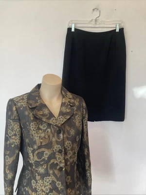 Le西装尺寸8娇小多色夹克黑色半身裙套装 — 第 1/4 张图片