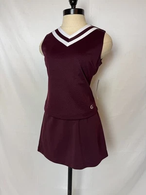 GTM Ladies S Maroon Cheerleading Uniform Cosplay Costume Halloween - Image 1 of 4