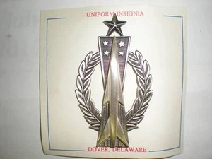 USAF SENIOR MISSILE OPERATIONS BADGE - SILVER OXIDIZED - Bild 1 von 1