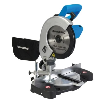Silverline 1400w Compound Mitre Cutting Saw C/W 210mm 24t Tct Blade 262705 - Image 1 of 4