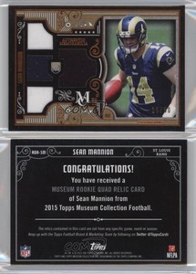2015 Topps Museum Collection Quad Relics Copper /50 Sean Mannion Rookie RC