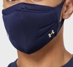 UNDER ARMOUR Sport Mask Featherweight Midnight Navy Silver Unisex 1372228 Bull - Picture 1 of 6