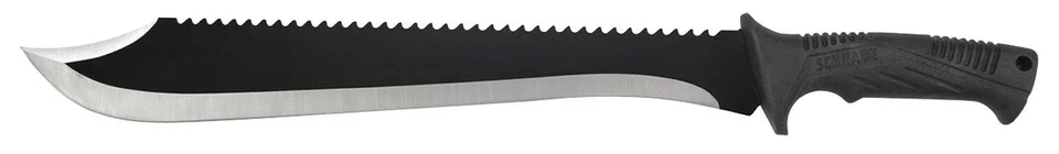 Schrade Machete 21" Black Oxide Coated Stainless Steel Blade Rubber Handle Black — 第 1/1 张图片