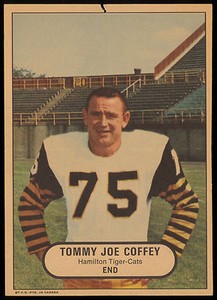 1968 O PEE CHEE POSTER INSERTS CFL FOOTBALL TOMMY JOE COFFEY HAMILTON TIGER CATS