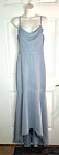 Azazie Meerjungfrau Boatneck Chiffon asymmetrisches Kleid Stahl blau Größe A4