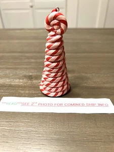 Christmas Candy Cane Tree Ornament, Table Top Farmhouse Tiered Tier Tray Decor - Picture 1 of 6
