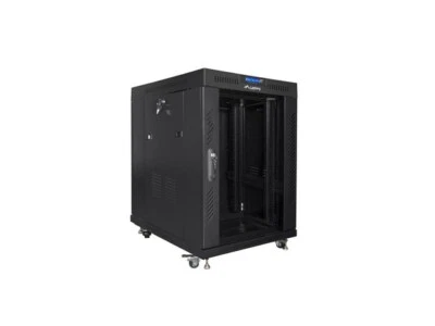 5901969430363 LANBERG FREE STANDING 19" RACK CABINET 15U 600x800 BLACK Lanb - Image 1 of 4