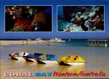 Coral Bay  Multi View Postcard. Western Australia Paddle Boats Vintage 1990s