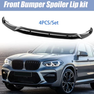 Gloss Black For 2018-2021 BMW X3 G01 M Sport Front Bumper Lip Lower Splitter US - Picture 1 of 14