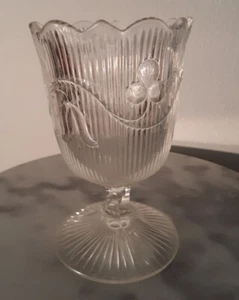 EAPG Flint Glass Bellflower footed Clear Crystal Spill or Spooner - Picture 1 of 1