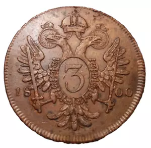 Austria Austria - Franz II - Coin - 3 Kreuzer 1800 C - Prague - CONDITION! - Picture 1 of 4