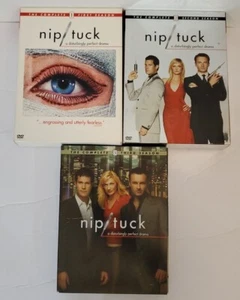 NIP TUCK - Complete Season 1, 2 & 3 DVD Box Set Lot - 3 Volumes Complete - Picture 1 of 19