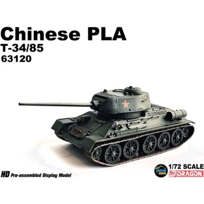 Dragon 63120 1/72 China PLA Army T-34/85 Tank Finished Product Model Decoration - Image 1 of 4