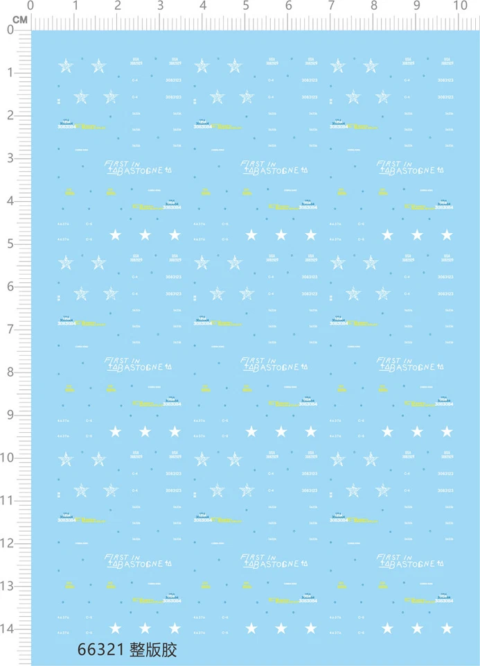 1/144 US Army M4 Sherman Medium Tank M4A3E2 Panzer Markings Water Slide Decal - Image 1 of 1