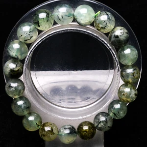 Bracciale perle tonde 10,5 mm pietra uva verde naturale cristallo pietra preziosa AAAAA - Foto 1 di 6
