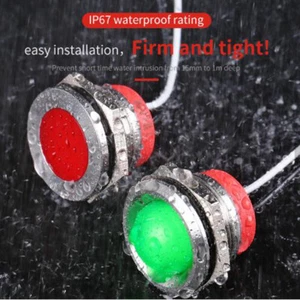 2Pcs 19mm Metal IP67waterproof12volt 24volt led indicator lights,led pilot light - Picture 1 of 11