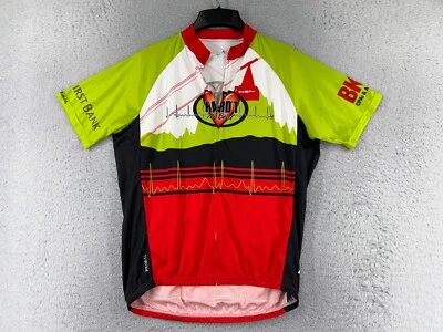 Primal Cycling Jersey Adult Large Red Green Full Zip Polyester Hardt To Beat - Image 1 of 4