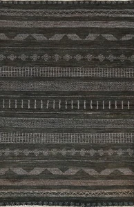 Tribal Gabbeh Kashkoli Geometric Oriental Area Rug Modern Wool Hand-knotted 4x6 - Picture 1 of 12