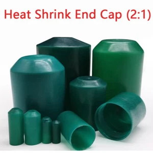 10mm-100mm 2:1 Heatshrink Heat Shrink End Cap Glue-Lined Tube Tubing Wrap Green - Picture 1 of 9