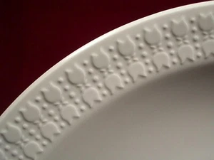 3 platos de cena CENTURA Corning borde clásico de tulipanes blancos 10,5" Casa Blanca porcelana - Imagen 1 de 2
