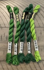 DMC Perle Cotton Embroidery Floss Size 5 #895, Duplicates 905 &907. 5 Skeins Lot - Picture 1 of 1