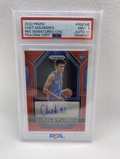 2022 Panini Prizm Red Choice Rookie Signatures RC Auto CHET HOLMGREN PSA 9 Mint