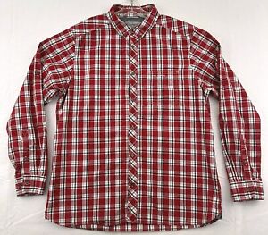 Craghoppers Mens Button Down Plaid Shirt Long Sleeve Size XL Red 