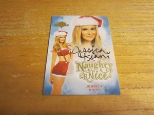 Jessica Kinni 2014 Bench Warmer Holiday Naughty or Nice Blue Autographs #25 Card - Picture 1 of 2