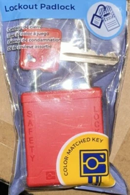 Pack Of 9 BRADY Padlock velocity Keyed Alike Nylon red SDPL- RED-38ST-KA - Image 1 of 2