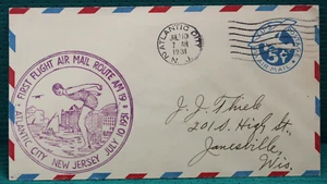 Ruta de correo aéreo de primer vuelo 1931 Atlantic City - Imagen 1 de 2