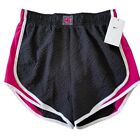 Nike Tempo Shorts Damen klein schwarz rosa weiß mit Kordelzug Höschen gefüttert