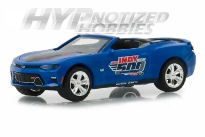 GREENLIGHT 1:64 INDY 500 2018 CHEVY CAMARO CONVERTIBLE DIE-CAST BLUE 30004 - Image 1 of 2