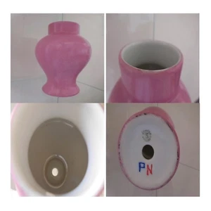 Vase Einfarbig Rosa Keramik Porzellan Limoges Design Xx Pn Frankreich N87 - Bild 1 von 12