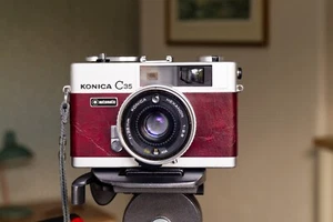 Konica C35 rangefinder camera - 38mm F2.8 lens - new light seals - Picture 1 of 12