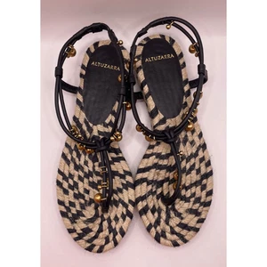 ALTUZARRA Hecho en España Alpargata Cuentas Tanga Sandalias Talla 35 (US 5) - Imagen 1 de 9