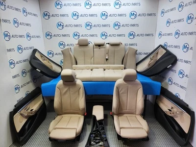 BMW 3 SERIES COMPLETE INTERIOR SEATS DOOR CARDS LEATHER OYSTER MANUAL F34 GT - Image 1 of 4
