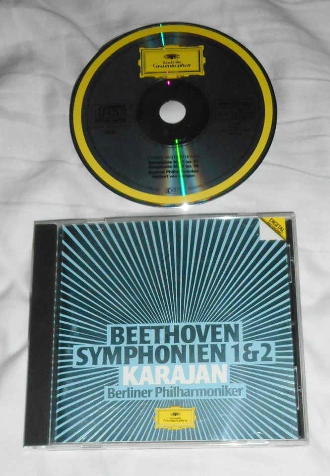 BEETHOVEN: Symphonies Nos. 1 & 2 - CD 1985 DG Herbert von Karajan - Image 1 of 2