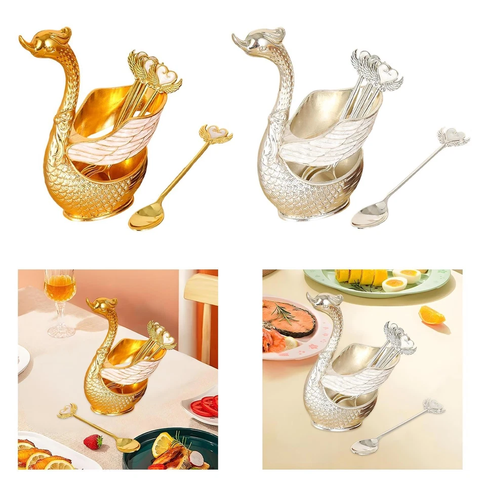 Flatware Set Display Swan Tableware Holder Base for Farmhouse Hotel Wedding - Image 1 of 1